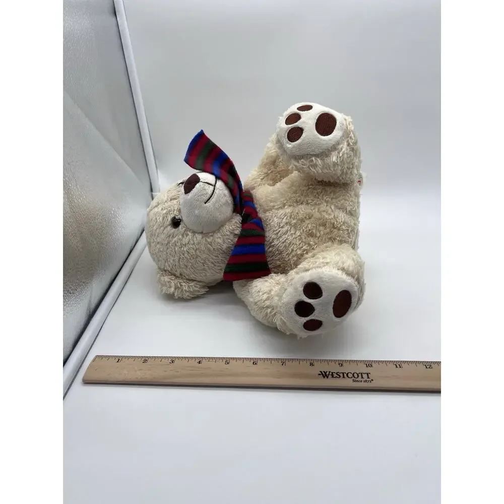 Go! Games Frankie Striped Scarf Teddy Bear Plush Stuffed Animal Toy 10”